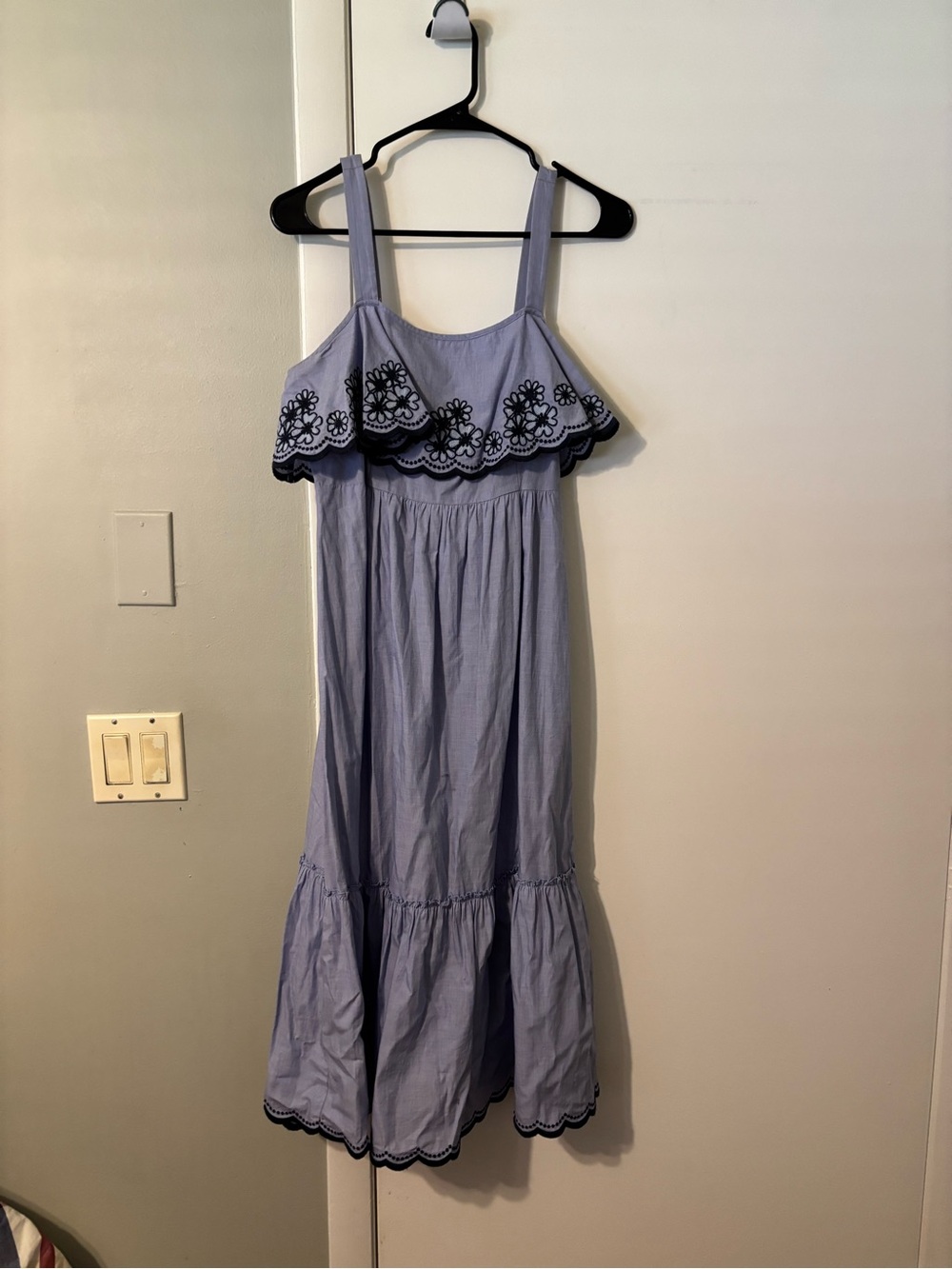 kate spade Light Lavender Embroidered Ruffle Maxi Dress - Picture 2 of 3